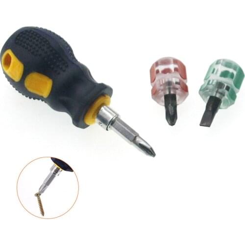 Multitool Phillips Flat Tip Torx Screwdriver DIY Repair Tools Bit Holder Mini Bidirectional Inter-changeable Head Screwdriver AA