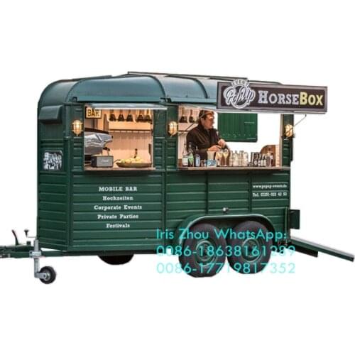 Food Cart Refrigerator Mobile Food Caravan Fast Food Horse Box Trailer For Sale Europe