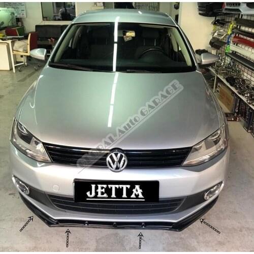 For VOLKSWAGEN JETTA MK6 Front Bumper Attachment Lip 2011-2020 Piano Glossy Black Splitter Diffuser Universal Spoiler Bumper