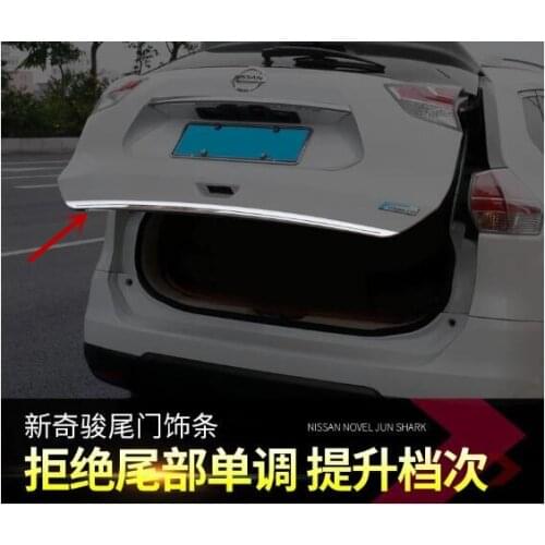 Tailgate Rear Door Bottom Cover Molding Trim Stainless Steel back door trim car Accessories for Nissan X-Trail X Trail2014-2019