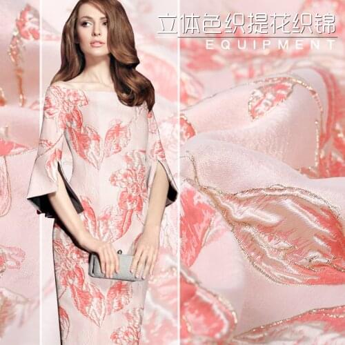 The new three - dimensional jacquard fashion fabrics brocade coat fabric
