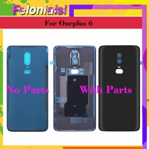 Original Housing For Oneplus 6 Back Cover For One Plus 6 Battery Door Real Back Cover Glass Phone Housing Case Replacement Parts