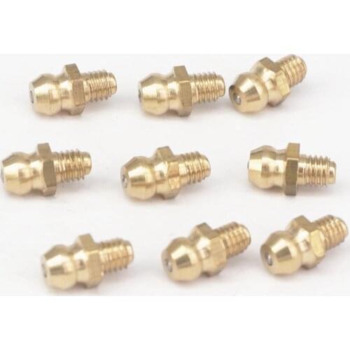 LOT 20 M5 Metric male Thread Taper Straight Brass Grease Zerk Nipple Fitting For machine tool greaseing accessory