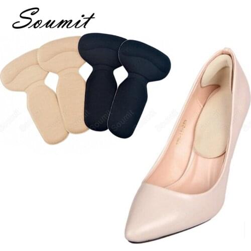 Insoles for Shoes Women Hight Heel Protector Grips Liner Inserts Foot Back T-Shape Sponge Pads Self-adhesive Shoe Accessories