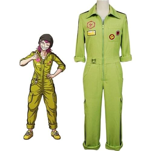 Super DanganRonpa Kazuichi Souda Cosplay Costume Full Set Men Women Jumpsuits Adluts Outfits Halloween Costumes