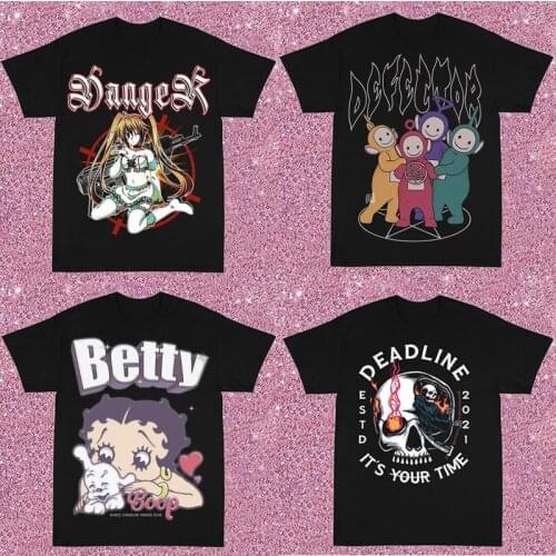 Y2k shirt Harajuku shirt Kawaii shirt Gothic shirt Punk shirt Hiphop shirt 1of1 shirt Couple shirt rap shirt Sexy shirtrap shirt