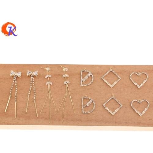 Cordial Design 50Pcs Jewelry Accessories/DIY Charms/Rhinestone Claw Chain/Connectors For Earrings/Hand Made/Earring Findings