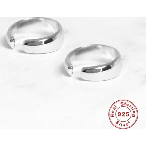 CANNER Punk Man/Women 925 Sterling Silver Ear Clip Fake Earring Cuff Wrap Earrings No piercing-Clip On Cartilage Wrap Jewelry