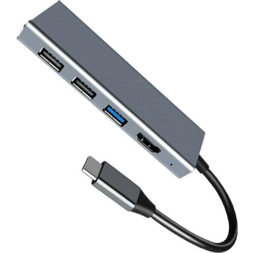 1 Pcs 7-in-1 Type-C Hub to 4K HDMI-compatible USB2.0/3.0 Card Reader Hub Splitter for PC Peripherals Docking Station Adapter