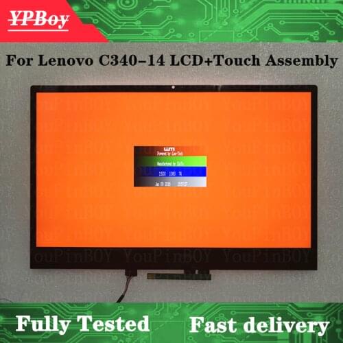 New 14" For Lenovo IdeaPad C340-14IWL C340-14 C340-14API LCD Touch Screen Digitizer Assembly Matrix FHD HD 81N40087FR 81N400D7FR