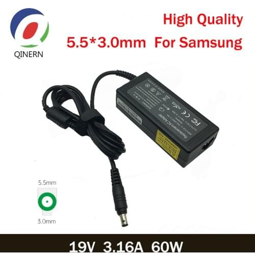 19V 3.16A 60W 5.5*3.0mm Laptop Charger Power Adapter Notebook For Samsung R429 RV411 R428 RV415 RV420 RV515 R540 R510 R522 R530