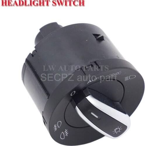 5ND941431A Chrome Headlight light Control Switch For VW Caddy Tiguan Touran Golf MK6 Jetta MK5 VW Passat B6 3C