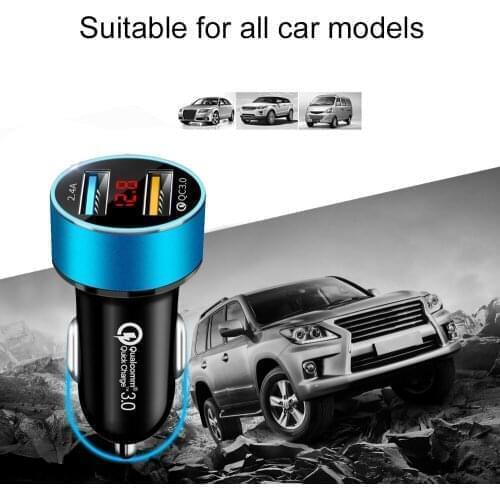 5V Car Chargers 2 Ports Fast Charging For Samsung Huawei iphone 11 8 Plus Universal Aluminum Dual USB Car-charger Adapter