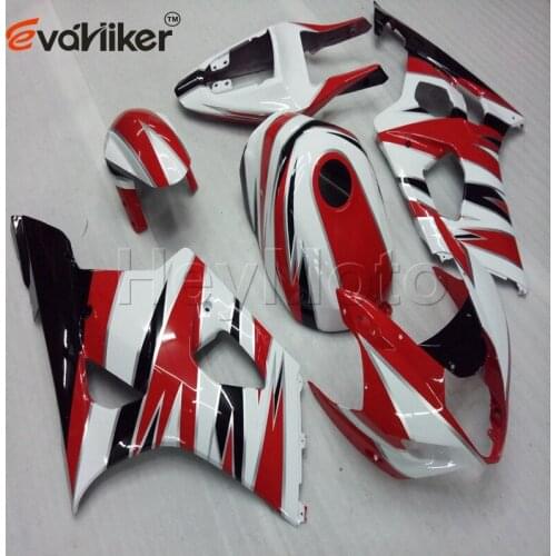 ABS motor fairing for ZX-6R 2003 2004 red white ZX 6R 03 04 Motorcycle panels Injection mold