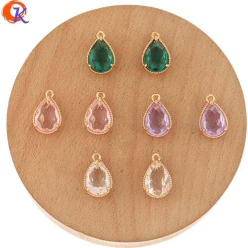 Cordial Design 50Pcs 12*18MM Jewelry Accessories/Hand Made/Crystal Charms/Drop Shape/DIY Jewelry Making/Earring Findings/Pendant