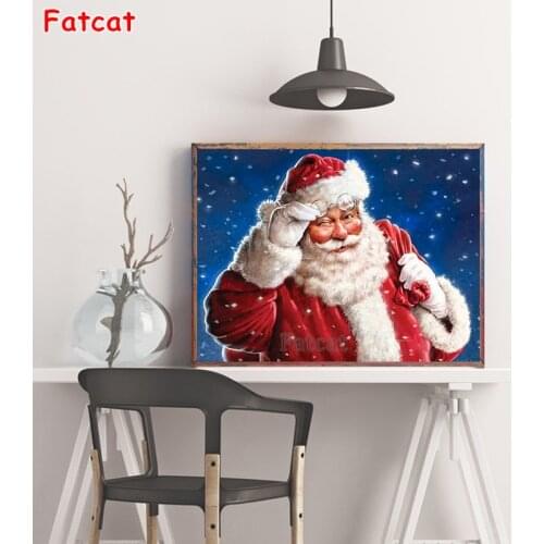 Santa Claus Diamond Painting Full Square New Arrival Diamond Embroidery Mosaic Rhinestones Cross Stitch Picture Christmas PP2602