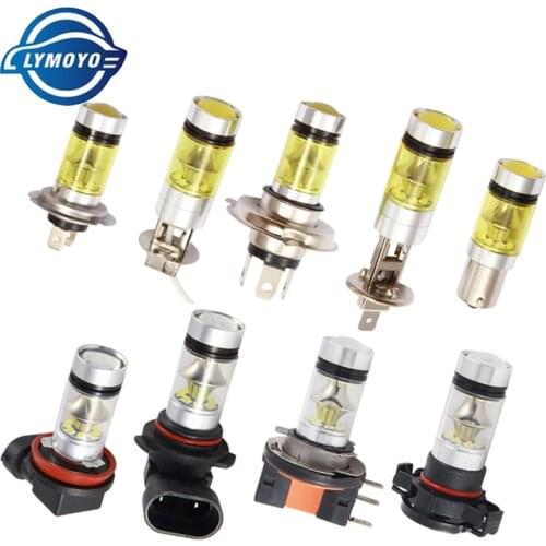 Car 2pcs H3 H4 H1 H7 LED 9005 9006 H15 H16 H11 H8 1157 1156 20SMD 100W HeadLight DRL 4300K 5000k Reverse fog light