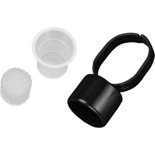 BIOMASER Hot Sale 10Pcs Tattoo Supplies Pigment Holder Sponge Ink Cup Disposable Finger Ring Tattoo Ink Cup