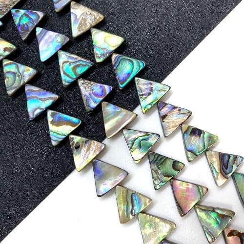Natural Shell Loose Beads Triangular Abalone Shell Beads, Used for DIY Jewelry Making, Necklace Bracelet Accessory Size 13mm
