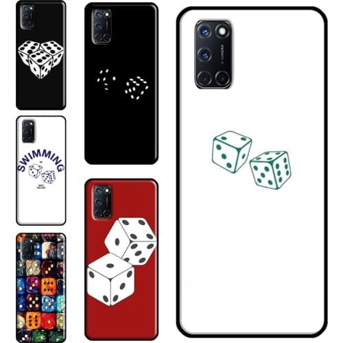 Lucky Dice Case For OPPO A9 A5 A53 A31 2020 A52 A72 A15 A83 A91 A93 A5S Find X3 Pro Reno 2 Z Funda