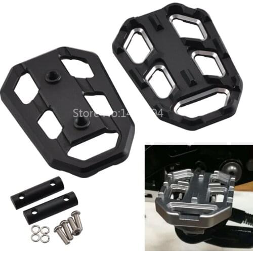 Black Motorcycle Billet Footrest Wide Pedals Pedal Rest Footpegs Fit For BMW R1200GS Rally G310GS Nine T RnineT S1000XR New
