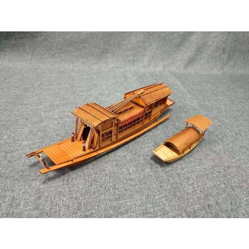 Wooden ship kit ancient sail model Nanhu Red Boat 1/72 cherry wood version kit 1+1