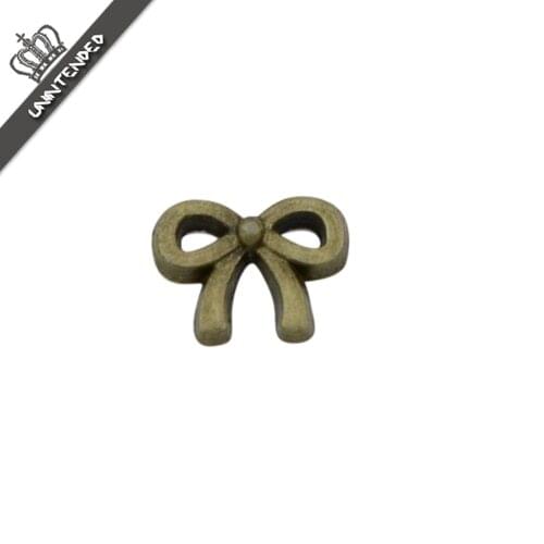 Diy accessories material vintage cutout bow alloy accessories necklace alloy pendant 10x8mm