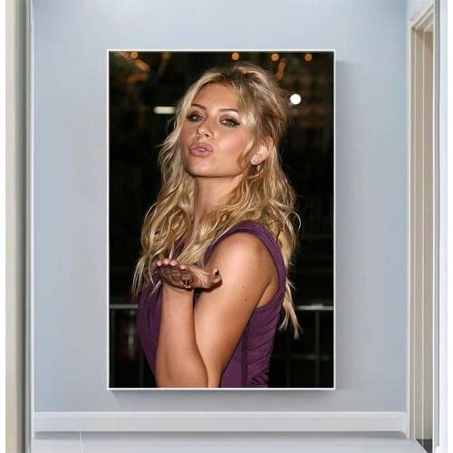 Aly Michalka Sexy Model Pretty Girl Swimsuit Pose Wall Silk Cloth HD Poster Art Home Decoration Gift