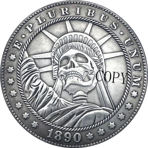 Hobo Nickel 1890-CC USA Morgan Dollar COIN COPY Type 172