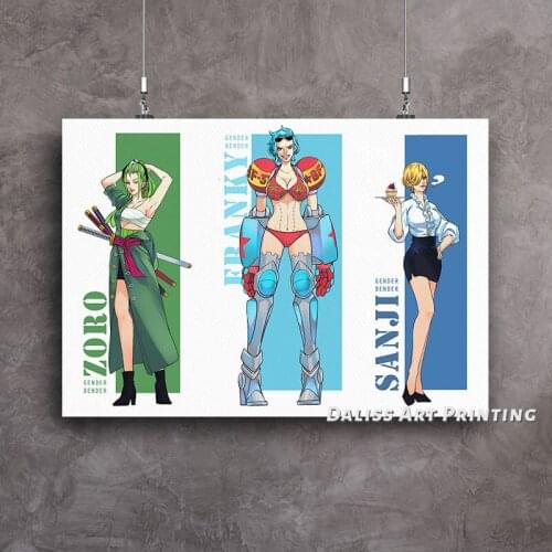 Canvas Anime Luffy Roronoa Zoro Pictures Home Decoration Paintings Poster HD Prints Wall Art Modular Living Room Framed