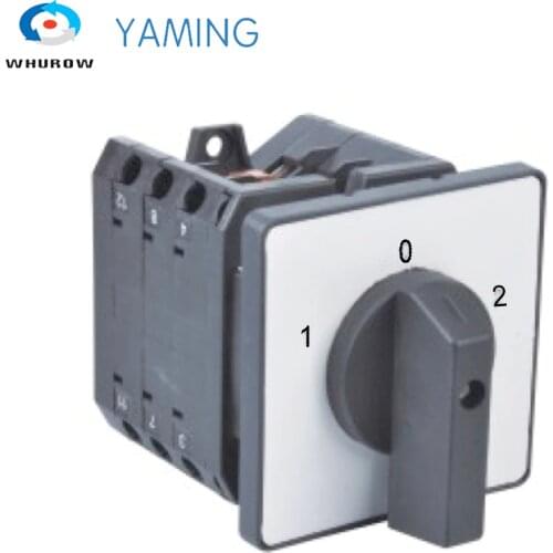 Cam Switch 63A Large Current 3 Position Dual Power 3 Poles 690V Rotary Changeover Control Circuit Interruptor YMW42-63/3