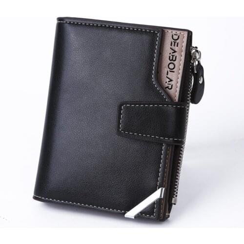 Mens Medium-Long Wallet Large-capacity Fashion Business Multi-function Card Tri-fold Wallets Credit Card Holder Male Purse Bag
