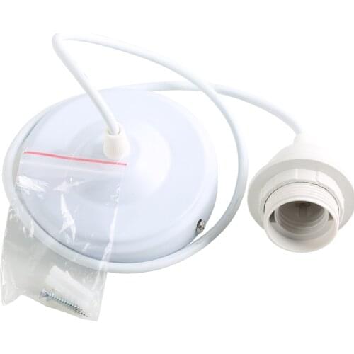 OuXean E27 Pendant Lights Holder White Ceiling Rose 80cm Pendant Attachment Pendant Lamp Fitting