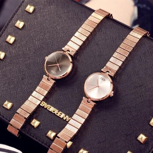Simple Womens Watches Luxury Rose Gold Stainless Steel Strap Quartz Ladies Dress Watch Women Business Clock Reloj Mujer 2021