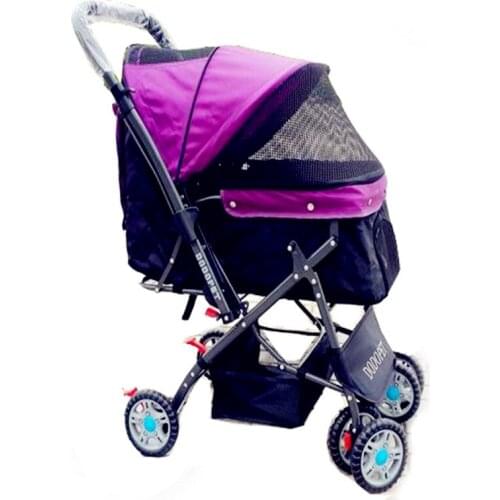2016 Sale Dog Bag Four Wheel Pet Stroller Dog Pushchair , For Cat, Prams Foldable Carrier Strolling Cart, Shockproof Strollers
