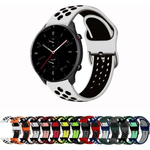 22mm Silicone Watchband For Amazfit GTR 2 2E 47mm Strap Sport Bracelet Wristband For Huami Amazfit Pace Stratos 3 Replace Correa