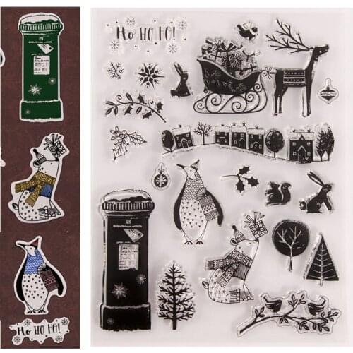 Christmas Cutting Dies Match Combine Clear Stamps Mix Cute Animals Human Flower Pumpkin Letter Making Card T1609