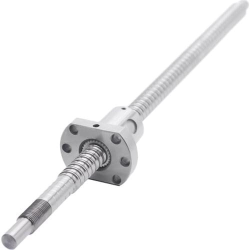 Ballscrew 20mm SFU2010-200mm 250mm 300 350 400 450mm 500mm ball screw with flange single ball nut BK/BF15 end machined CNC parts