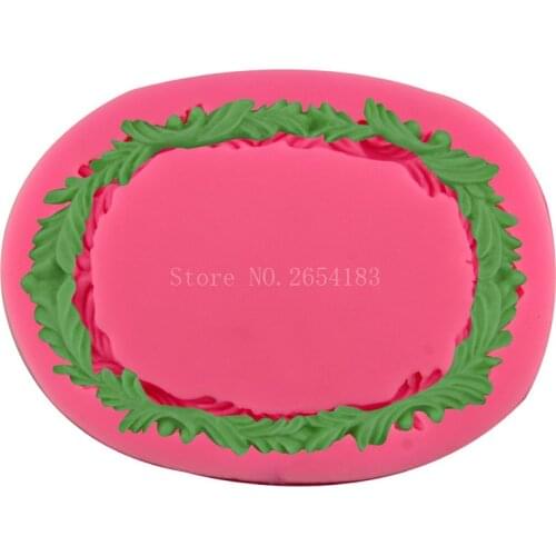 Grass Leaf Garland shape Silicone Fondant Soap 3D Cake Mold Cupcake Jelly Candy Chocolate Decoration Baking Tool Moulds FQ3195