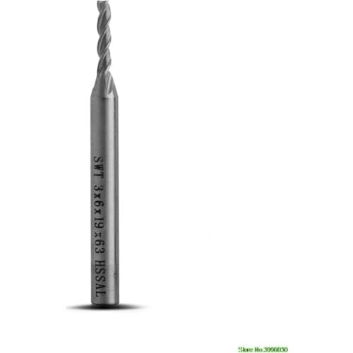 Extra Long 3mm 3 Flute HSS & Aluminium End Mill Cutter CNC Bit Extended