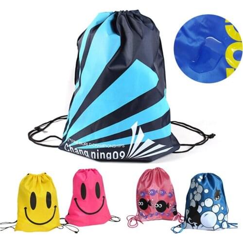 Waterproof Beach Light Drawstring Bag Swimming Hiking Storage Shoulder Bag Unisex Casual Solid Big Capacity Storage Bag