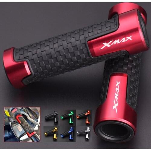XMAX Motorcycle Hand Grips CNC Aluminum Rubber Gel 22mm Handle Grip For YAMAHA X-MAX XMAX 125 250 300 xmax125 xmax300 XMAX250