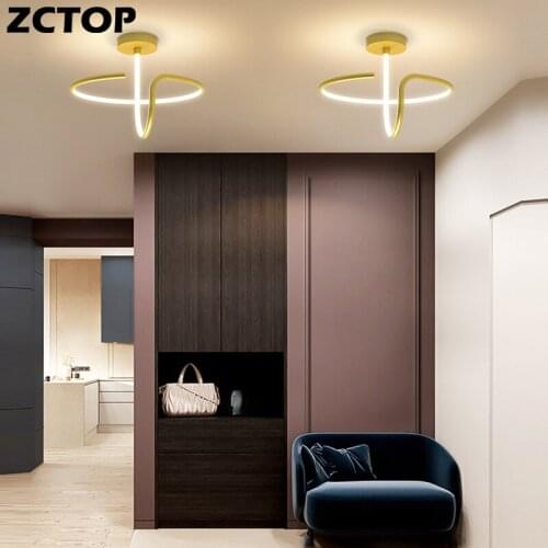 Gold Black LED Ceiling Lamps for Aisle Stairs Balcony Cloakroom Corridor Porch Kitchen Home Indoor Lighting Lustre Ceiling Light