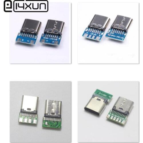 1/2/5pcs DIY OTG USB-3.1 Welding Female jack USB 3.1 Type C Connector with PCB Board Plugs Data Line Terminals for Android