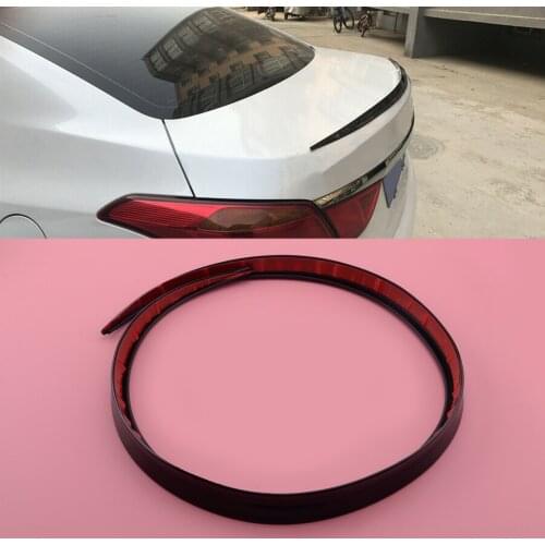 1.2M Universal Black Rear Roof Trunk Spoiler Wing Lip Trim Sticker Car