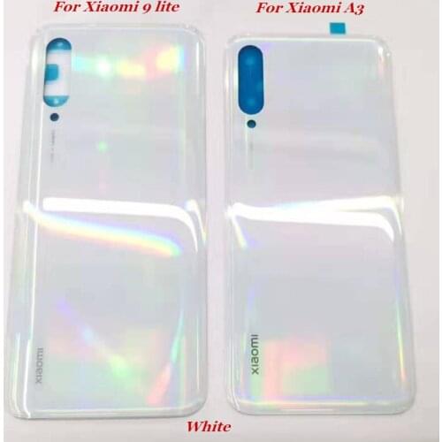 10 pcs 100% Original For Xiaomi 9 Lite Back Housing Back Cover With 3M Glue Battery Case with logo For Xiaomi A3 Replacement