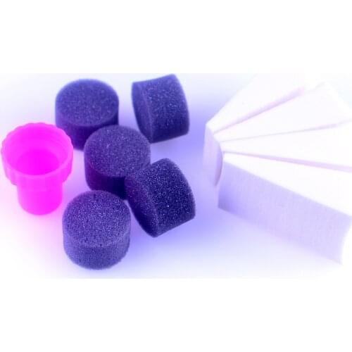 10pcs Woman Salon Nail Sponges With Stamper Makeup Manicure Nail Art Accessory Color Change Gel Nail Polish Equipment Set