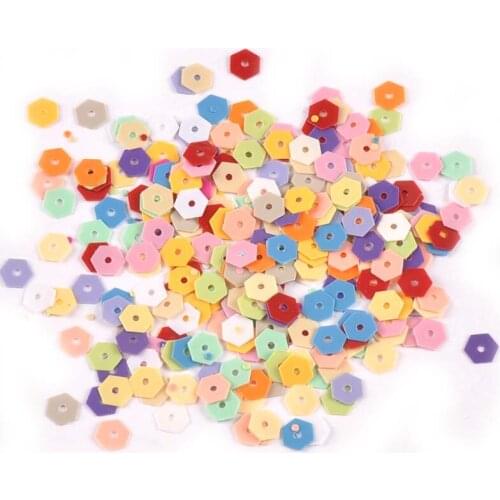 23g(2000pcs) Sequins For Crafts DIY Clothing Accessories Mixed Hexagon Sequins Paillette Sewing Decoration Lentejuelas 5mm C1415