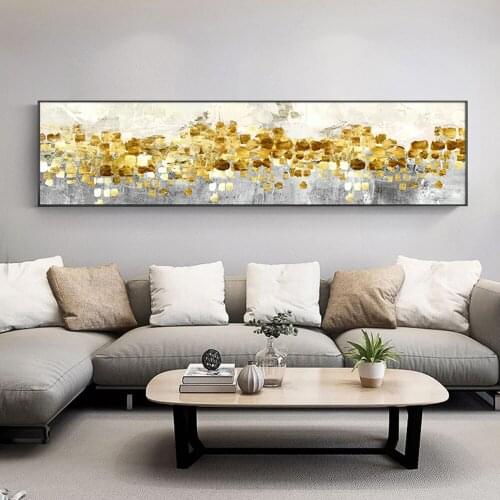 Abstract Golden Canvas Art Paintings On The Wall Posters And Prints Modern Wall Graffiti Wall Art Canvas Prints For Bed Room
