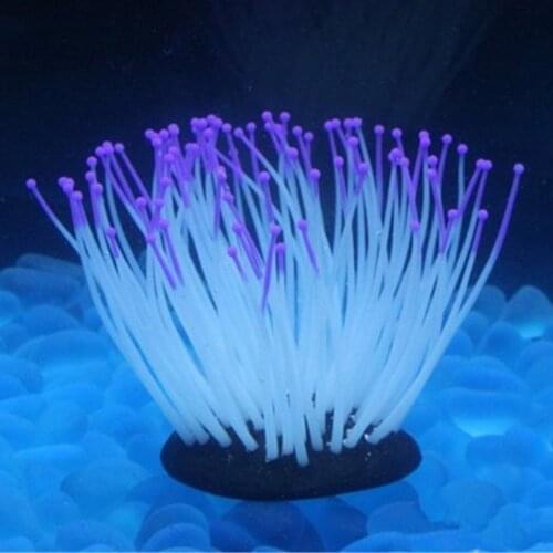 Sucker Coral Aquarium Artificial Coral Plant Glowing Artificial Jellyfishes Underwater Landscape Fish Tank Aquarium Accessories